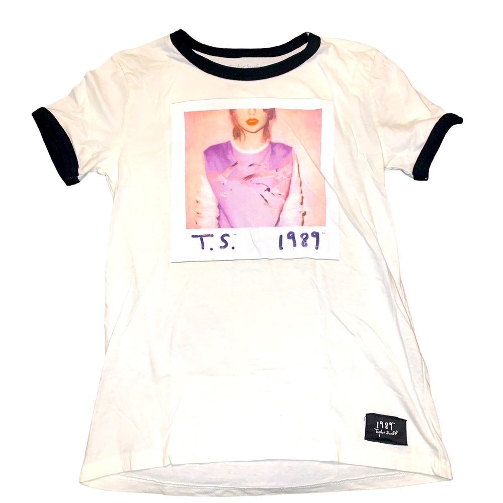 Taylor Swift 1989 Official World Tour Ringer T-Shirt Crew Short Sleeve Womens M